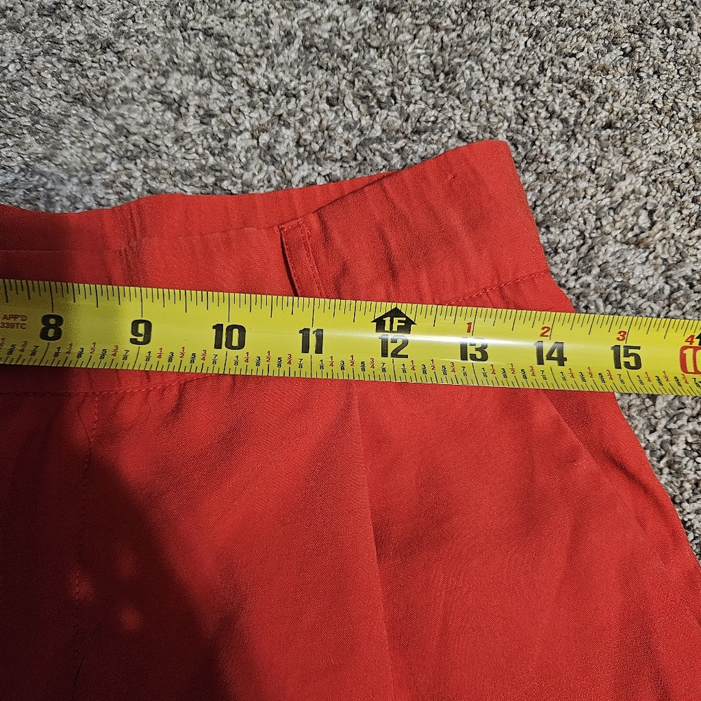 Zara Red Wide Leg Pants - Picture 5 of 11
